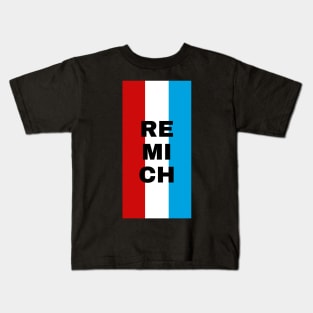 Remich City in Luxembourg Flag Vertical Kids T-Shirt